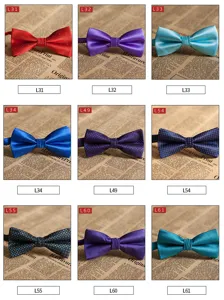 Herren Polyester Seide Freizeit Fliege geometrisch gedruckt Hochzeit Fliege Set mehrfarbig
