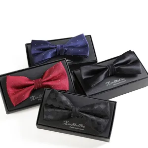 Herren Polyesterseide Lässige Fliege Geometrischer Druck Halsbekleidung Bräutigam Hochzeit Fliege Geschenkbox Set
