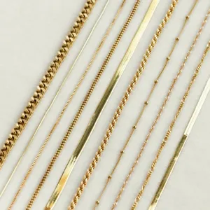 S925 Sterling Silver Necklace Chain For Women Men 18K Gold Platinum Plated Box Snake Cross Bead Curb Link Chain Adjustable Minimalist Jewelry