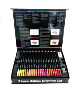 Professional Colored Pencil Set Wood Art Drawing Kit Soft Core Colored Pencils With Storage Case For Students