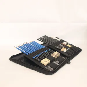 Set professionale di 40 matite da disegno con astuccio, ideale per arte e schizzi creativi.