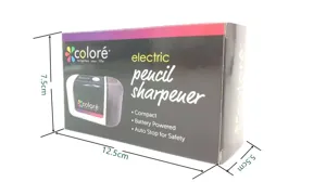 Temperamatite elettrico compatto a batteria, dotato di funzione di arresto automatico di sicurezza.