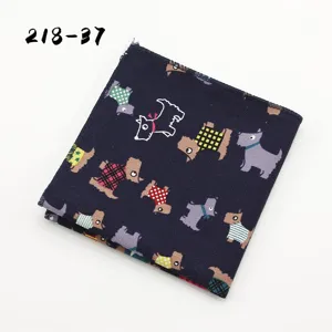 Heren mode bedrukte pochet zakdoek, casual Britse stijl outdoor katoenen stof accessoire.