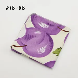 Heren mode bedrukte pochet zakdoek, casual paars fruit design stoffen zak accessoire.
