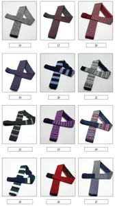 Men's knitted necktie featuring classic patterned designs, stylish flat-head formal tie.