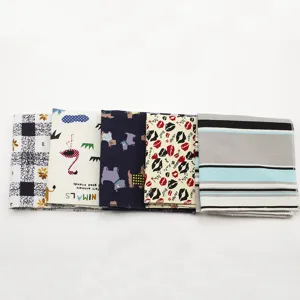 Heren katoenen bedrukte zakdoeken set, casual pochet multi-pack voor outdoor gebruik.