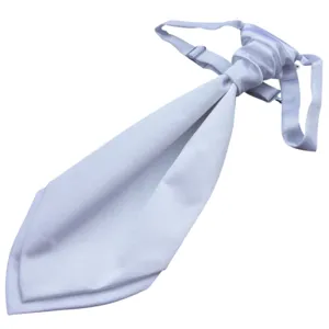White wedding ascot tie mens formal business suit neckwear necktie accessory sleek design