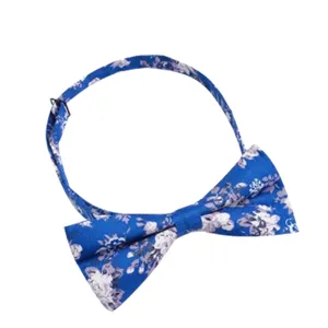 Verstellbare blaue Blumen-Fliege für Herren, ideal für Hochzeiten und Abendpartys.
