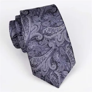 Klassische violette Paisley Krawatte für Herren, elegantes Design für formelle Anlässe.