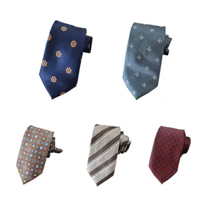 Men Business Casual Necktie Classic Striped Geometric Pattern Formal Suit Neck Tie Fashion Accessories