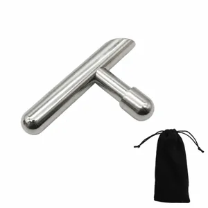 Edelstahl T-förmiger Akupressur-Massage-Stick für Körper, Beine, Gesicht und Kopf Entspannung.