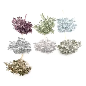 Mini künstliche Blumen Zweige Kunstblumen DIY Kranz Zubehör florale Dekoration Set