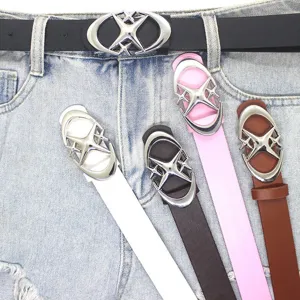 Tendance ceinture en cuir avec boucle étoile Y2K pour femmes, accessoire de jean décontracté