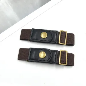 Buckle-free elastic lazy belt for women, invisible stretch waist belt, adjustable casual daily use.