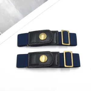 Invisible elastic belt for women, buckle-free stretch waistband for casual everyday wear.