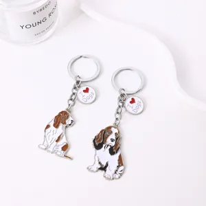 Porte-clés chien en métal mignon, charmant pendentif de sac élégant pour usage quotidien.