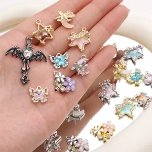 Legierung verträumt Schmetterling Harz Stern Mond Anhänger für DIY Handgemachte Schmuck Details