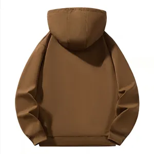 Herren brauner Kapuzenpullover Lässiger langärmliger Pullover Hoodie bequeme Alltagskleidung