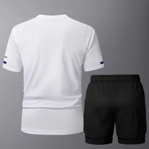 Herren Schnelltrocknend Sportbekleidung Set Sommer Kurzarm T-Shirt und Sportshorts Freizeit.
