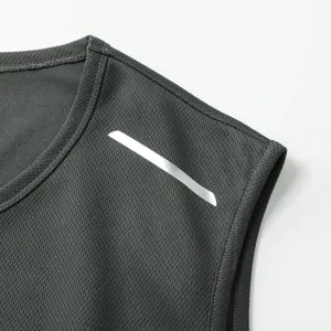 Canotta sportiva da uomo ad asciugatura rapida, t-shirt smanicata fitness traspirante