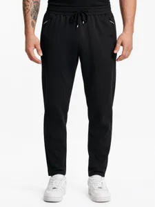 Mens black jogger sweatpants casual athletic pants comfortable drawstring waist activewear