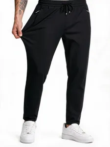 Men's casual athletic sweatpants, stretch jogger trousers for daily wear and outdoor sports.