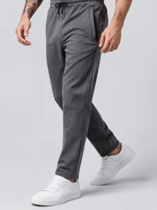 Men's casual athletic jogger pants in gray, comfortable drawstring waist daily wear streetwear.