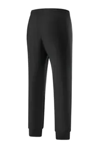 Back detail of mens black quick dry sweatpants with elastic cuffs and waistband.