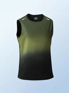 Men's Gradient Sports Tank Top Sleeveless Quick Dry Fitness Running Workout Athletic Shirt