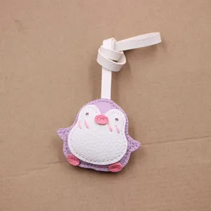 Charm sac cuir pingouin mignon pendentif animal dessin animé multicouche pour sac à dos