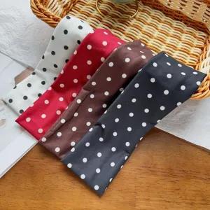 Wide polka dot athletic headband for women yoga fitness stretchy sweat-absorbing hair band