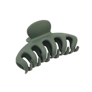 Gedetailleerd overzicht van de donkergroene matte haarklauw, ideaal voor elegante dagelijkse styling.
