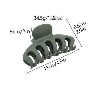 Matgroene haarclip, eenvoudige haarklauw voor stijlvolle kapsels en dagelijks gebruik.
