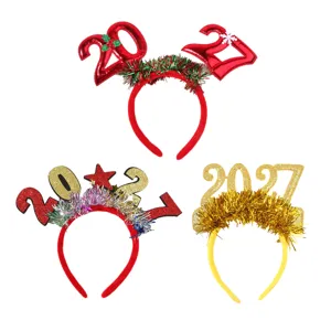Cerchietto festa di Capodanno glitter tinsel colorato festival accessori capelli 2027