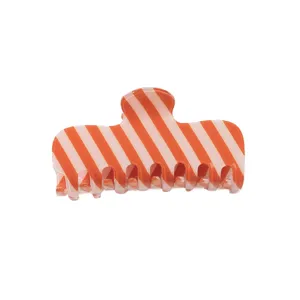 PVC hair claw clip, summer fresh colorful striped shark clip, versatile minimalist hairpin for daily styling