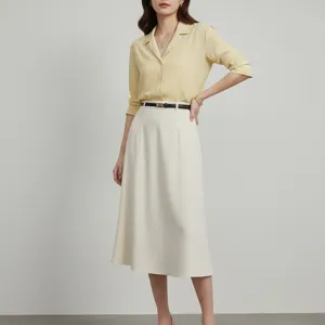 Slim genuine leather women's belt minimalist fashion waist accessory for dress and pants