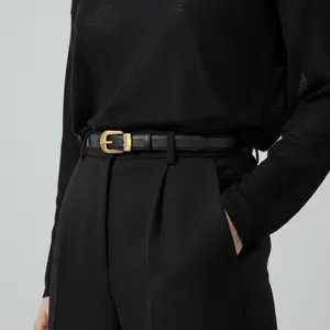 Dames Echt Leer Riem Vintage Metalen Dornschnalle Casual Veelzijdige Tailleband Voor Jeans Broek Vrouwelijke Mode Accessoires
