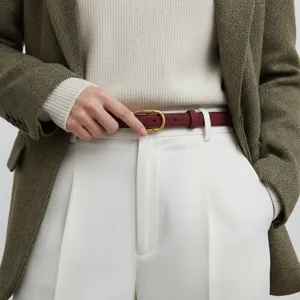 Women Genuine Leather Belt Retro Commuter Casual Waist Belt With Vintage Metal Buckle Fashion Ladies Waistband