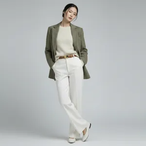 Ceinture en cuir véritable pour femme, détail de tenue élégante et style mode chic.