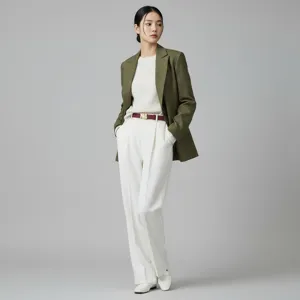 Belle ceinture rétro en cuir suédé pour femmes avec boucle M dorée élégante et tendance.
