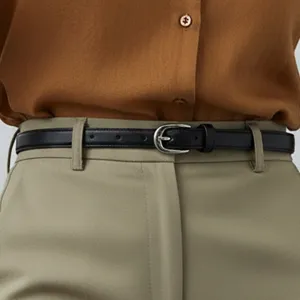 Women's Genuine Leather Belt Minimalist Casual Pin Buckle Belt Elegant Fashion Dress Waist Belt For Jeans Trousers