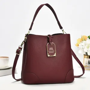 Mode PU-Leder Beuteltasche Für Damen Retro Einfarbig Schultertasche Vielseitige Pendler Handtasche Elegante Handtasche
