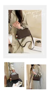 Brown suede shoulder pillow bag detail, featuring a chic pendant and slim strap for daily use.