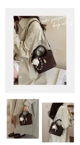 Korean retro fashion handbag stylish shoulder crossbody bag for women daily commute use