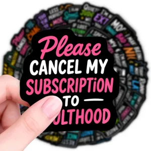 Grappige waterdichte vinyl sticker pack, grappige stickers voor laptop en fles.