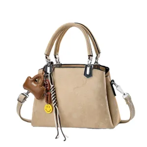 Borsa a mano casual da donna elegante e versatile tracolla con simpatici ciondoli chic