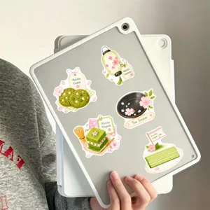 Niedliche japanische Matcha Thema wasserdichte Aufkleber Set für Tagebuch Tablet 50Stk