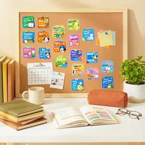 Simpatici adesivi decorativi con frasi inglesi di abitudini quotidiane per i diari.