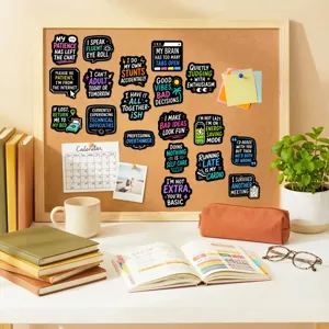 Grappige waterdichte stickers set, sarcastische decoratieve stickers voor laptop en planner.
