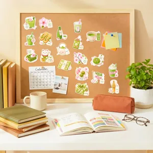 50 Stk. Japanische Matcha Aufkleber Süße Frische Tagebuch Wasserdichte Deko Sticker